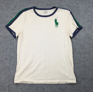 Polo Ralph Lauren Ringer Shirt Kids XL Big Pony Retro Tee Vintage Preppy Sport